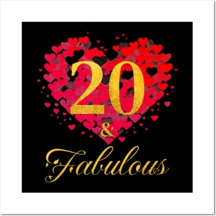 20 Years Old And Fabulous Women Happy 20Th Birthday Posters and Art